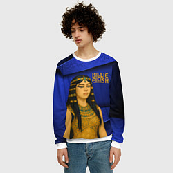 Свитшот мужской Билли Айлиш в образе фараона, цвет: 3D-белый — фото 2