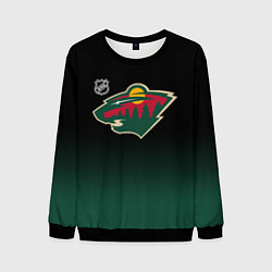 Свитшот мужской Миннесота Уайлд - градиент, цвет: 3D-черный