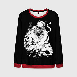 Свитшот мужской Скелет с кружкой, цвет: 3D-красный