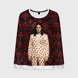 Свитшот мужской Bones в костюме с розами, цвет: 3D-белый