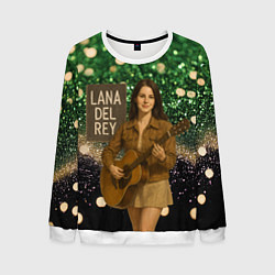 Свитшот мужской Lana Del Rey играет на гитаре, цвет: 3D-белый