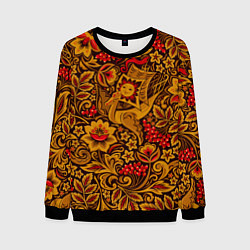 Мужской свитшот Летучий корабль в стиле хохломской росписи