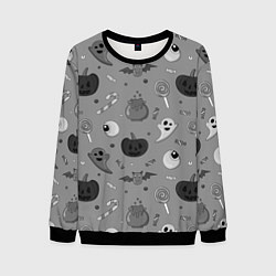 Свитшот мужской Halloween grey, цвет: 3D-черный