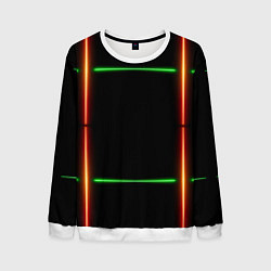Мужской свитшот Color black green orange lines