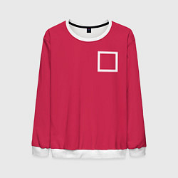 Свитшот мужской Страж Squid game квадрат, цвет: 3D-белый