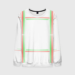 Свитшот мужской Neon light green red, цвет: 3D-белый
