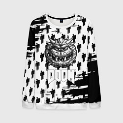 Свитшот мужской Doom паттерн пипл краски, цвет: 3D-белый