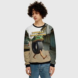 Свитшот мужской Boneca Ambalabu мем, цвет: 3D-черный — фото 2