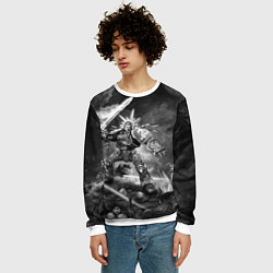Свитшот мужской Робаут Жиллиман - Ультрамарины Warhammer, цвет: 3D-белый — фото 2