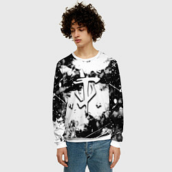 Свитшот мужской Doom краски всплеск белые, цвет: 3D-белый — фото 2