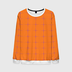Свитшот мужской Color orange stripe, цвет: 3D-белый