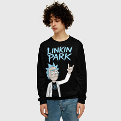 Свитшот мужской Linkin Park и Рик рокер двухсторонняя, цвет: 3D-черный — фото 2
