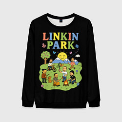 Свитшот мужской Linkin Park, мультяшный стиль, цвет: 3D-черный