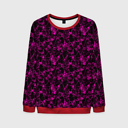Свитшот мужской Черно бордовый абстрактный узор, цвет: 3D-красный