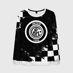 Свитшот мужской Inter клетка краски, цвет: 3D-белый