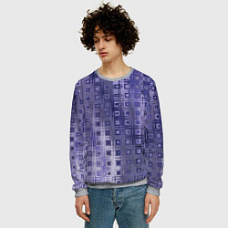 Свитшот мужской Геометрический градиент фиолетовый, цвет: 3D-меланж — фото 2