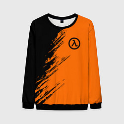 Свитшот мужской Half Life - black and orange, цвет: 3D-черный