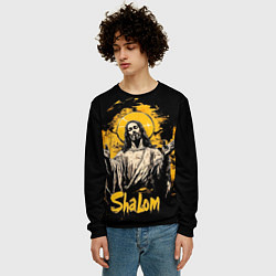 Свитшот мужской Jesus shalom, цвет: 3D-черный — фото 2