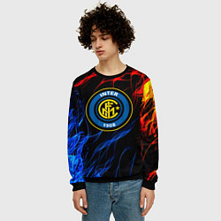 Свитшот мужской Интер битва огней, цвет: 3D-черный — фото 2