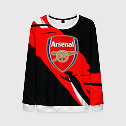 Свитшот мужской Арсенал геометрия полосы краски, цвет: 3D-белый