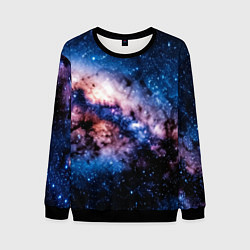 Свитшот мужской Фантастический космос звёзды и туманности, цвет: 3D-черный