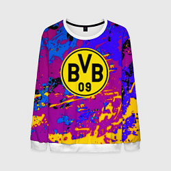 Свитшот мужской Borussia абстрактные краски, цвет: 3D-белый