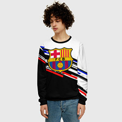 Свитшот мужской Barcelona полосы текстура спорт, цвет: 3D-черный — фото 2