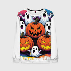 Свитшот мужской Happy Halloween 25, цвет: 3D-белый