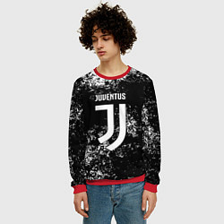 Свитшот мужской Ювентус брызги красок, цвет: 3D-красный — фото 2