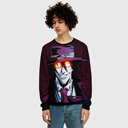 Свитшот мужской Hellsing - Алукард, цвет: 3D-черный — фото 2
