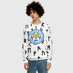 Свитшот мужской Лестер сити символы митстические, цвет: 3D-белый — фото 2