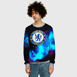 Свитшот мужской Челси неоновый космос, цвет: 3D-меланж — фото 2