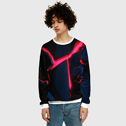 Свитшот мужской Neon glow, цвет: 3D-белый — фото 2