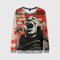 Свитшот мужской Шрек радуется, цвет: 3D-меланж