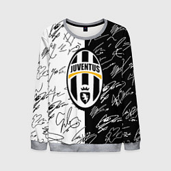 Свитшот мужской Ювентус автографы полосы, цвет: 3D-меланж