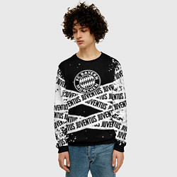 Свитшот мужской Бавария Мюнхен x Ювентус, цвет: 3D-черный — фото 2