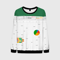 Свитшот мужской Таблица с ошибками - текстура, цвет: 3D-черный