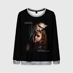 Свитшот мужской Белла и Эдвард: lion fell in love with the lamb me, цвет: 3D-меланж