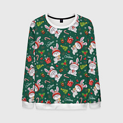Мужской свитшот Новогодние зайчики