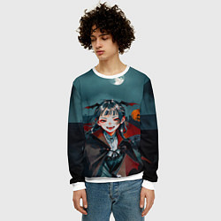 Свитшот мужской Вампирша МаоМао - Монолог Фармацевта аниме Хэллоуи, цвет: 3D-белый — фото 2