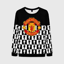 Свитшот мужской Манчестер Юнайтед люди паттерн, цвет: 3D-черный