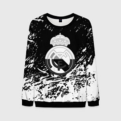 Свитшот мужской Реал Мадрид краски текстура, цвет: 3D-черный