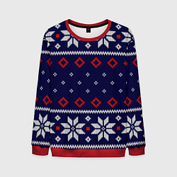 Мужской свитшот Вязаный новогодний узор