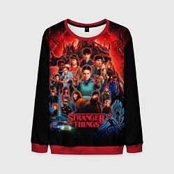 Свитшот мужской Все герои Загадочные события финал, цвет: 3D-красный