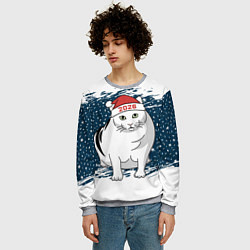 Свитшот мужской Кот Бендер - 2026, цвет: 3D-меланж — фото 2