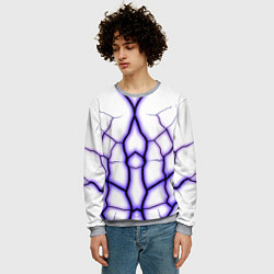 Свитшот мужской Color white purple, цвет: 3D-меланж — фото 2