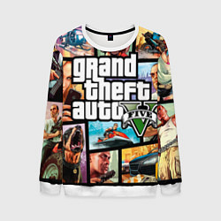 Свитшот мужской GTA 5: City Stories, цвет: 3D-белый