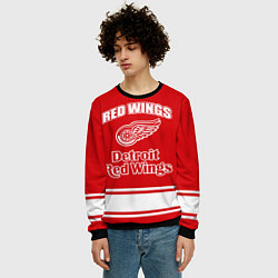 Свитшот мужской Detroit red wings, цвет: 3D-черный — фото 2