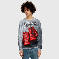 Свитшот мужской Boxing Russia, цвет: 3D-меланж — фото 2