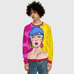 Свитшот мужской POP ART, цвет: 3D-красный — фото 2